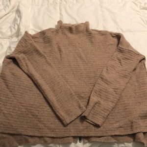 Mock neck sweater with zipper detail up the back